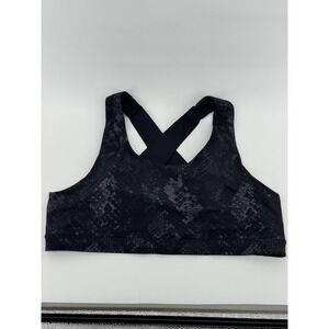 Old Navy Active PowerSoft Sports Bra Snake Print Crisscross Back Women's XXL